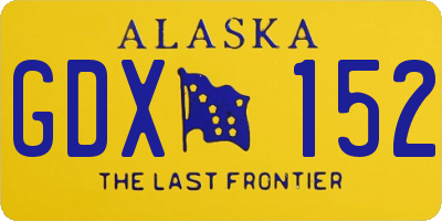 AK license plate GDX152