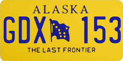 AK license plate GDX153