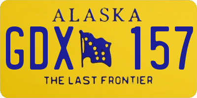 AK license plate GDX157