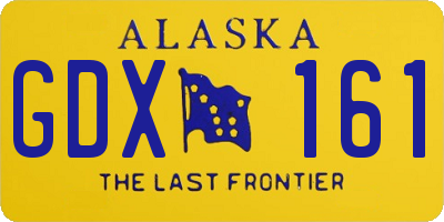 AK license plate GDX161