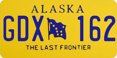 AK license plate GDX162