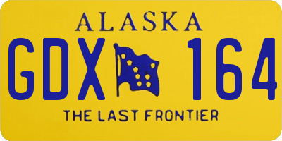 AK license plate GDX164