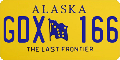 AK license plate GDX166