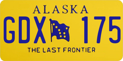 AK license plate GDX175
