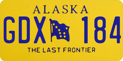 AK license plate GDX184