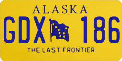 AK license plate GDX186