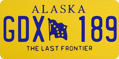 AK license plate GDX189