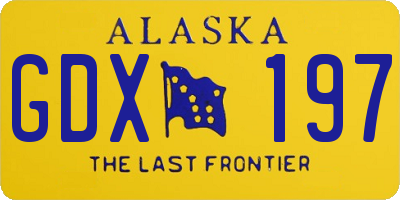 AK license plate GDX197