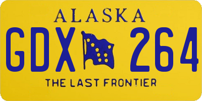 AK license plate GDX264