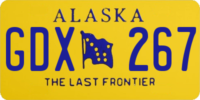 AK license plate GDX267