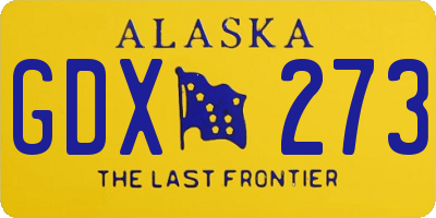AK license plate GDX273