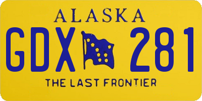 AK license plate GDX281