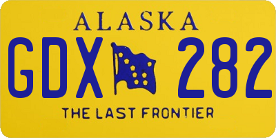 AK license plate GDX282