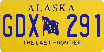 AK license plate GDX291