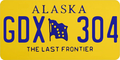 AK license plate GDX304