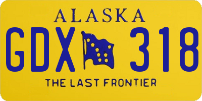 AK license plate GDX318
