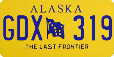AK license plate GDX319