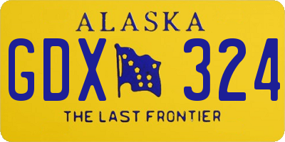 AK license plate GDX324