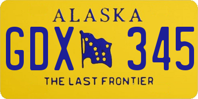 AK license plate GDX345