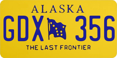 AK license plate GDX356