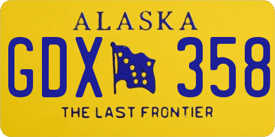AK license plate GDX358