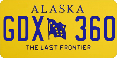 AK license plate GDX360