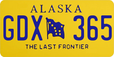 AK license plate GDX365