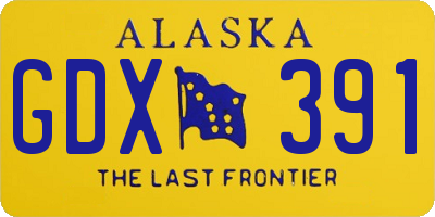 AK license plate GDX391