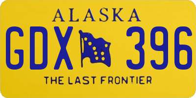 AK license plate GDX396