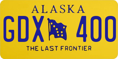 AK license plate GDX400