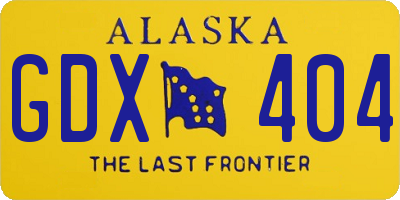 AK license plate GDX404