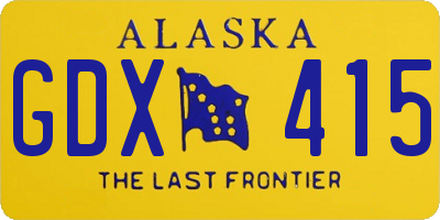 AK license plate GDX415