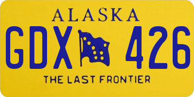 AK license plate GDX426