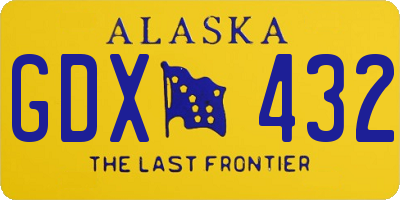 AK license plate GDX432