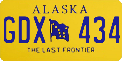 AK license plate GDX434