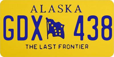 AK license plate GDX438