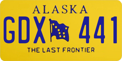 AK license plate GDX441