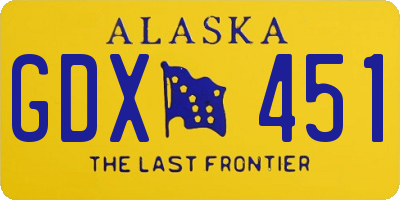 AK license plate GDX451
