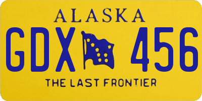 AK license plate GDX456
