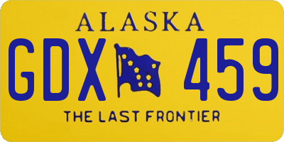 AK license plate GDX459