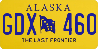 AK license plate GDX460