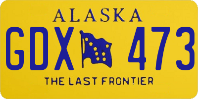 AK license plate GDX473