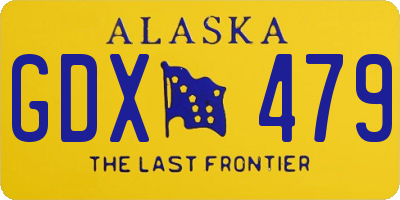 AK license plate GDX479