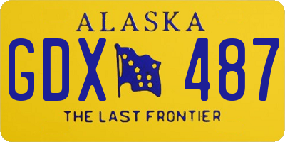 AK license plate GDX487