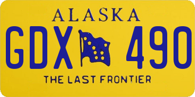 AK license plate GDX490