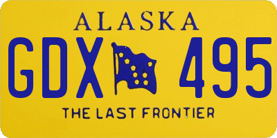 AK license plate GDX495