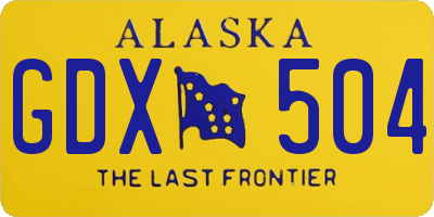 AK license plate GDX504