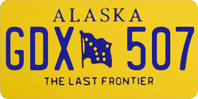 AK license plate GDX507