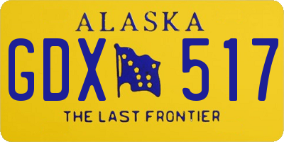 AK license plate GDX517