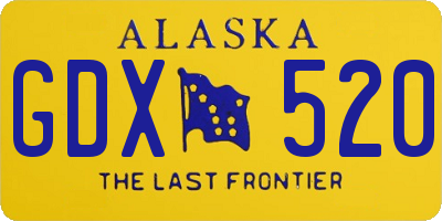 AK license plate GDX520